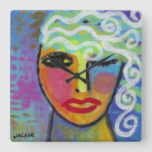 Farbenfrohe Abstrakte Art Decorative Uhr