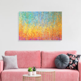 Farbenfrohe Abstrakte Aspen Bäume Leinwand