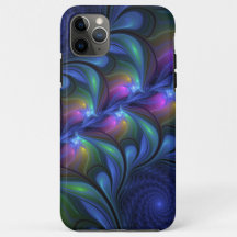 Farbenfrohe Abstrakte blaurosa grünes Fraktal