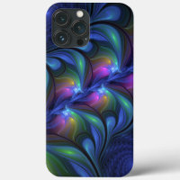 Farbenfrohe Abstrakte blaurosa grünes Fraktal