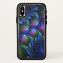 Farbenfrohe Abstrakte blaurosa grünes Fraktal