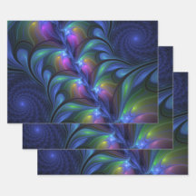 Farbenfrohe Abstrakte blaurosa grünes Fraktal