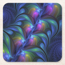 Farbenfrohe Abstrakte blaurosa grünes Fraktal