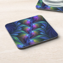 Farbenfrohe Abstrakte blaurosa grünes Fraktal