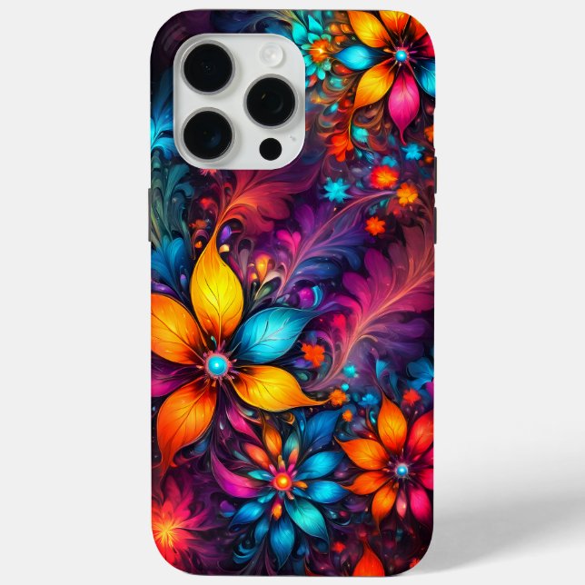 Farbenfrohe abstrakte Blume Case-Mate iPhone Hülle (Rückseite)