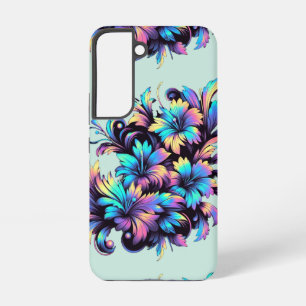 Farbenfrohe Abstrakte Blume - Fall Samsung Galaxy Hülle