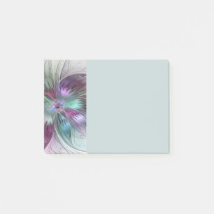 Farbenfrohe abstrakte Blume moderne florale Fracta Post-it Klebezettel