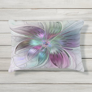 Farbenfrohe abstrakte Blume moderne florale Frakta Kissen Für Draußen