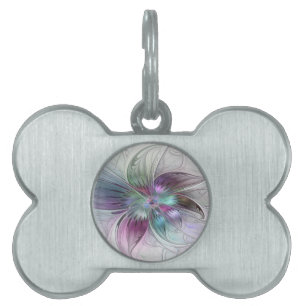 Farbenfrohe abstrakte Blume moderne florale Frakta Tiermarke