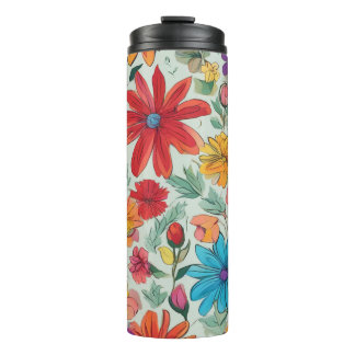 Farbenfrohe Abstrakte Blüte #29 - Thermosbecher