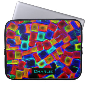 Farbenfrohe Abstrakte Bokeh Blocks Personalisiert Laptopschutzhülle