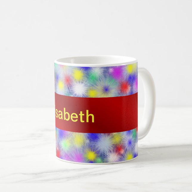 farbenfrohe abstrakte Design Kaffee Tasse (VorderseiteRechts)