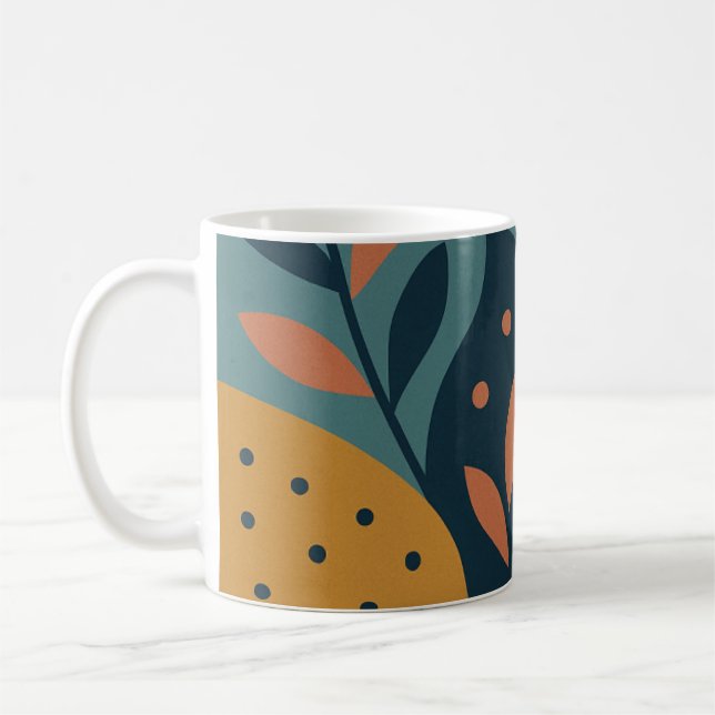 Farbenfrohe abstrakte Design-Tassen Kaffeetasse (Links)