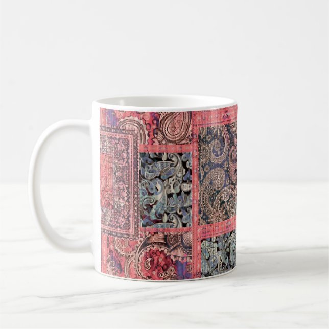 farbenfrohe abstrakte digitale Designkulisse Kaffeetasse (Links)