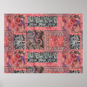 farbenfrohe abstrakte digitale Designwelt Poster