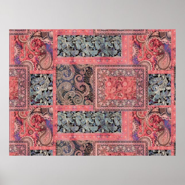 farbenfrohe abstrakte digitale Designwelt Poster (Vorne)