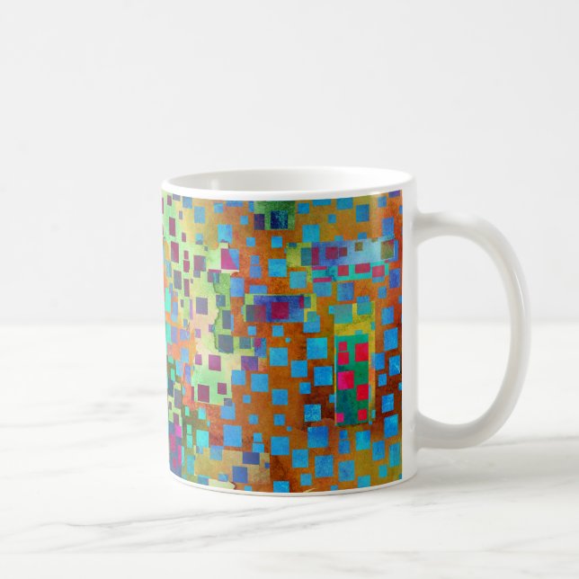 Farbenfrohe Abstrakte digitale Kunst mit Platz Tasse (Rechts)