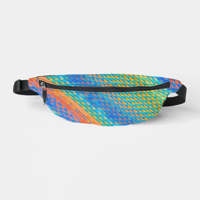 Farbenfrohe Abstrakte, digitale Muster Bauchtasche (Vorderseite)