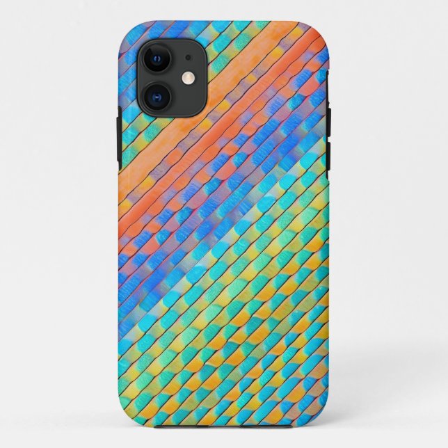 Farbenfrohe Abstrakte, digitale Muster Case-Mate iPhone Hülle (Rückseite)