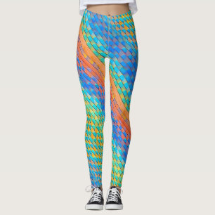 Farbenfrohe Abstrakte, digitale Muster Leggings