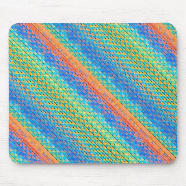 Farbenfrohe Abstrakte, digitale Muster Mousepad (Vorne)