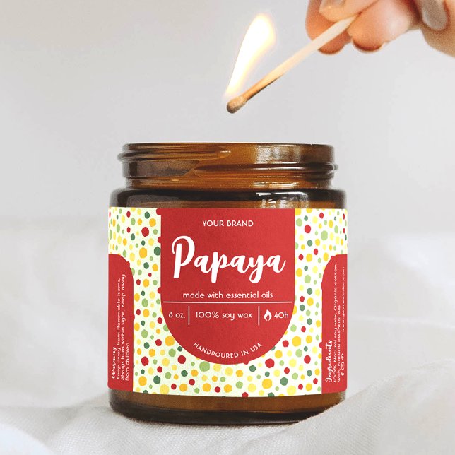 Farbenfrohe Abstrakte DIY Candle Jar Warp Rechteckiger Aufkleber (Von Creator hochgeladen)