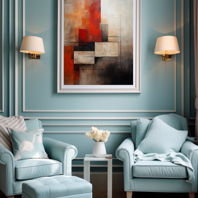 🎨 farbenfrohe Abstrakte Empowerment von Wörtern ✨ Poster (Let this unique artwork serve as a daily reminder of your inner strength and resilience)