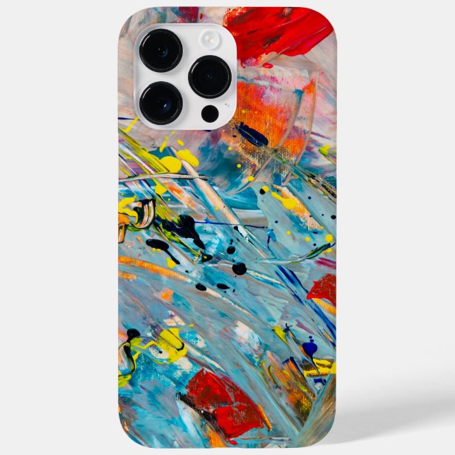 Farbenfrohe Abstrakte expressionistische iPhone-Fa Case-Mate iPhone Hülle (Rückseite)