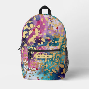 Farbenfrohe Abstrakte Farbe Spritzer Art (13) Bedruckter Rucksack