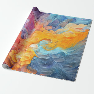 Farbenfrohe Abstrakte Farbe Spritzer Art (8) Geschenkpapier