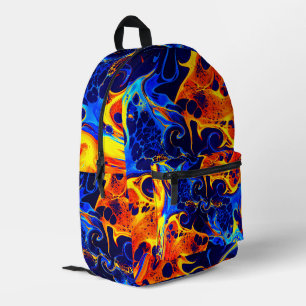 farbenfrohe abstrakte Farbe wellig   Bedruckter Rucksack