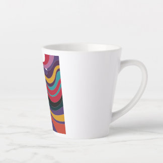 Farbenfrohe Abstrakte Frau mit Flower Hair Art Milchtasse
