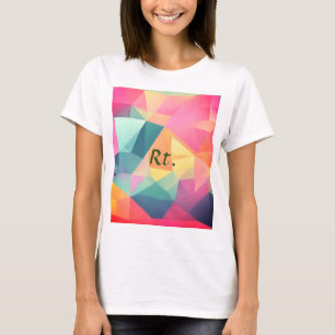 Farbenfrohe abstrakte geometrische Formen fügen de T-Shirt