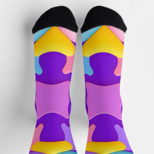 Farbenfrohe abstrakte geometrische Muster Socken