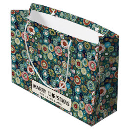 Farbenfrohe Abstrakte Gewohnheit Frohe Weihnachten Große Geschenktüte