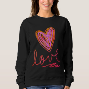Farbenfrohe Abstrakte Herzlichkeit Kunst Sweatshirt