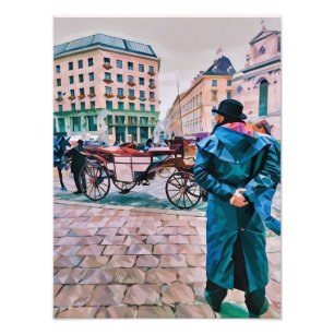 Farbenfrohe Abstrakte Illustration der Stadtszene Fotodruck