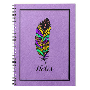 Farbenfrohe Abstrakte Indianerstäbchen Nr. 2 Notizblock