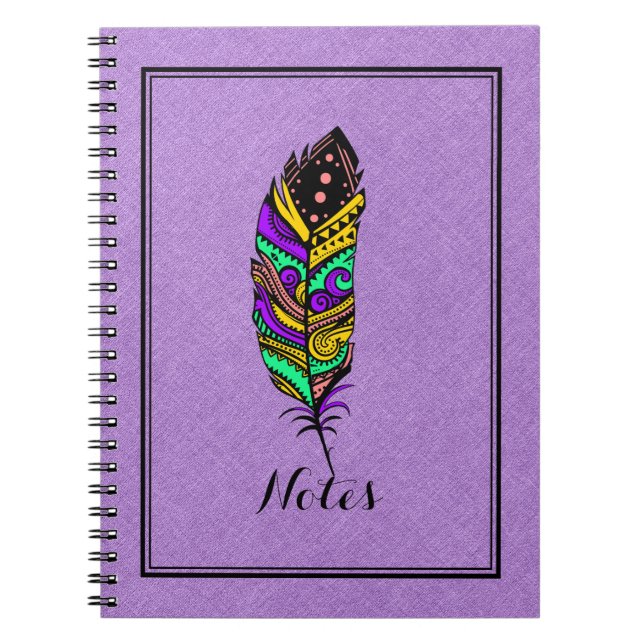 Farbenfrohe Abstrakte Indianerstäbchen Nr. 2 Notizblock (Vorderseite)