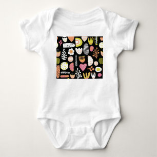 Farbenfrohe abstrakte Kinder nahtlos. Baby Strampler