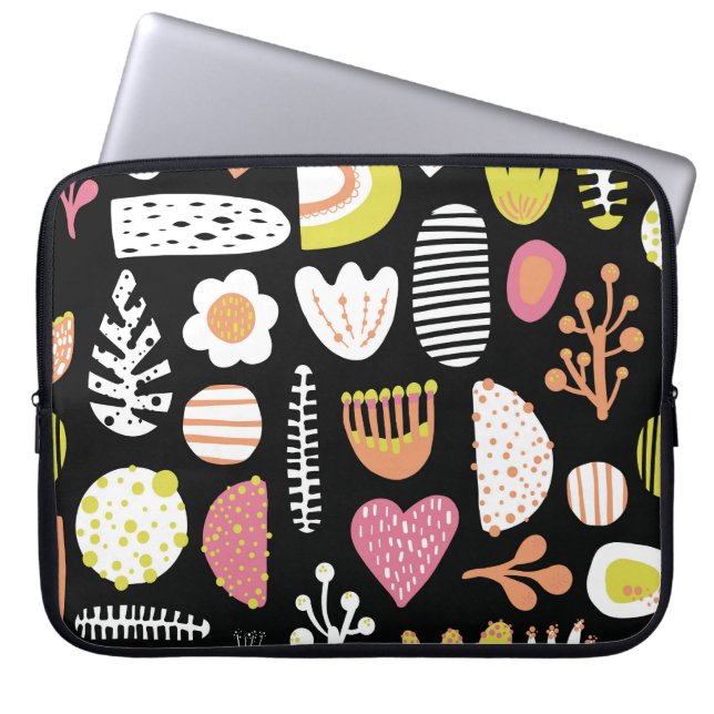 Farbenfrohe abstrakte Kinder nahtlos. Laptopschutzhülle (Vorderseite)