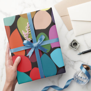 Farbenfrohe abstrakte Kreise Geschenkpapier