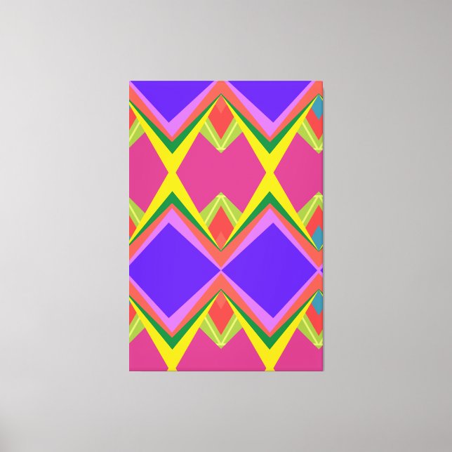 Farbenfrohe abstrakte Kunst Leinwanddruck (Vorderseite)