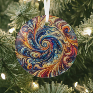 Farbenfrohe Abstrakte Kunst Ornament Aus Glas