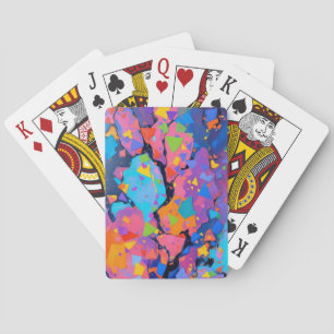 Farbenfrohe Abstrakte Kunst Spielkarten