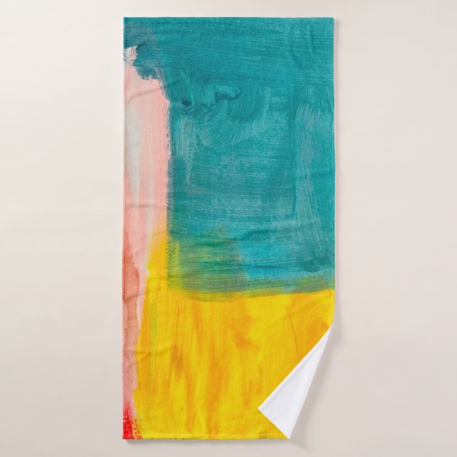 Farbenfrohe Abstrakte Kunstmalerei Hintergrund. Mo Badehandtuch (Badehandtuch)