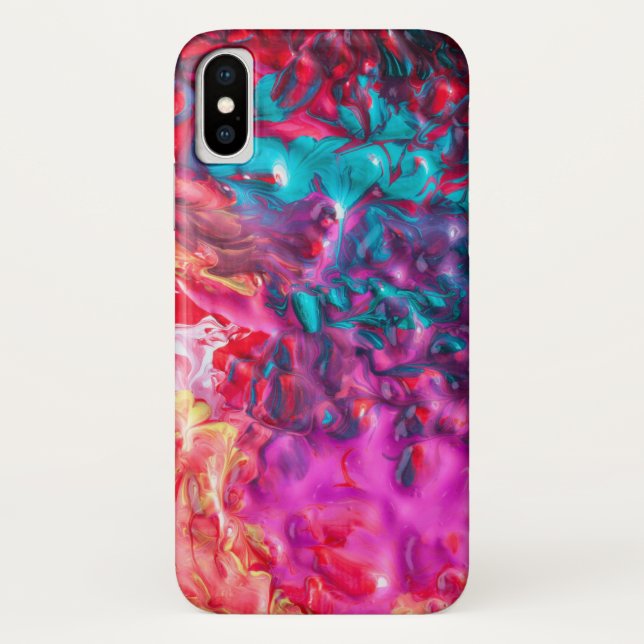 Farbenfrohe abstrakte Kunstpalette wirbeln Case-Mate iPhone Hülle (Rückseite)