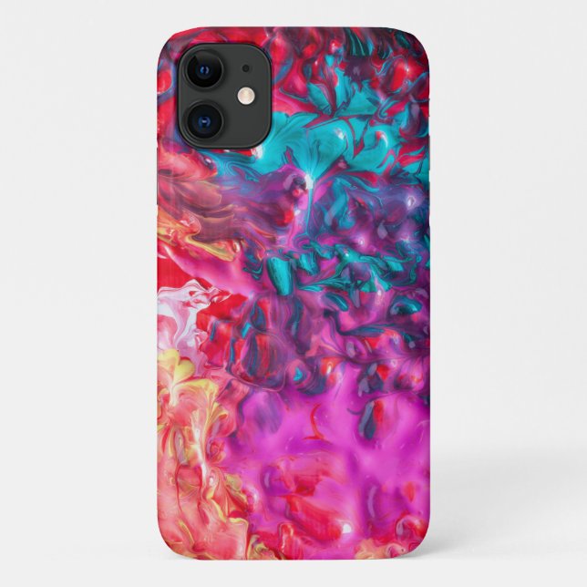Farbenfrohe abstrakte Kunstpalette wirbeln Case-Mate iPhone Hülle (Rückseite)