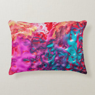 Farbenfrohe abstrakte Kunstpalette wirbeln Dekokissen