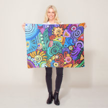 Farbenfrohe Abstrakte Lap Blanket